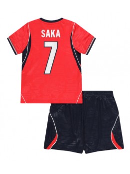 Billige England Bukayo Saka #7 Bortedraktsett Barn VM 2026 Kortermet (+ Korte bukser)
